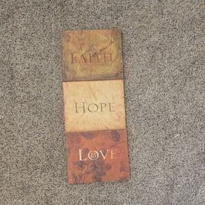 Faith Hope Love Wall Art